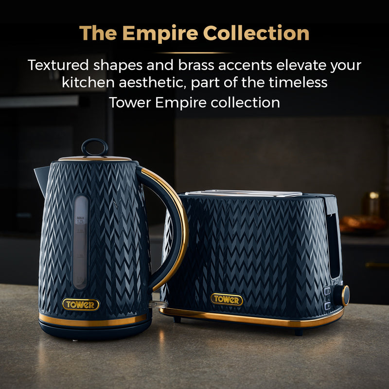 Tower Empire 2 Slice Toaster - Midnight Blue