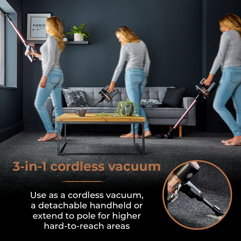 Tower VL30 Plus 22.2V Cordless 3-IN-1 DC Vacuum Cleaner - Rose Gold