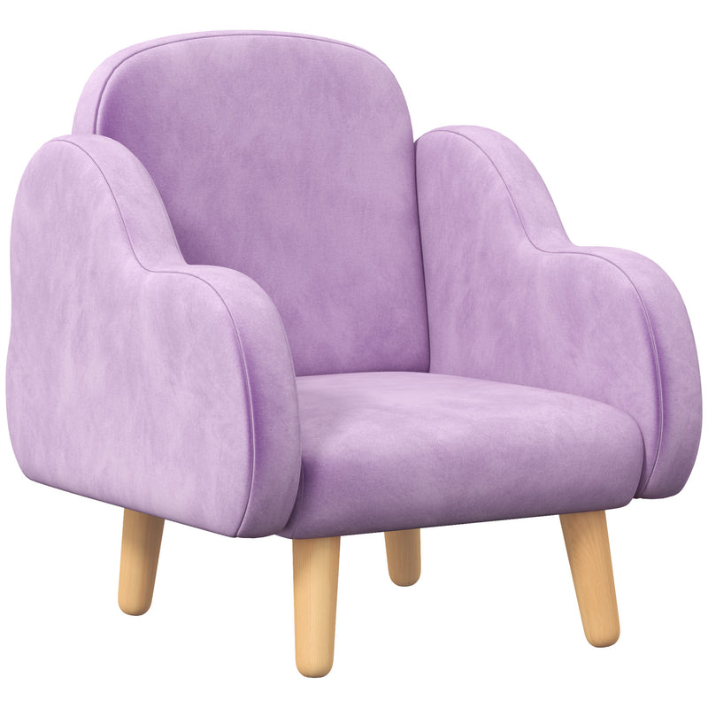 ZONEKIZ Cloud-Shaped Toddler Armchair, Kids Chair, 1.5-5 Years - Purple