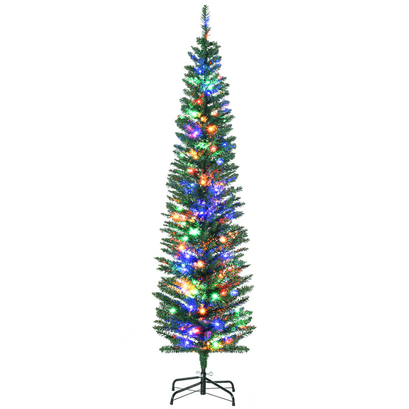 6' Artificial Prelit Christmas Trees Holiday Décor with Colourful LED Lights