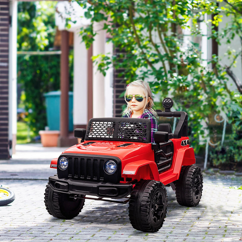 HOMCOM Kids Electric Ride on Car Truck Off Road 12v - Red