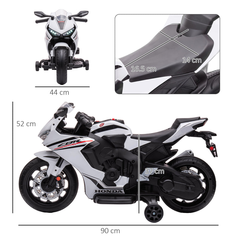 HOMCOM Kids Electric Ride On Motorcycle Bike 6v - White