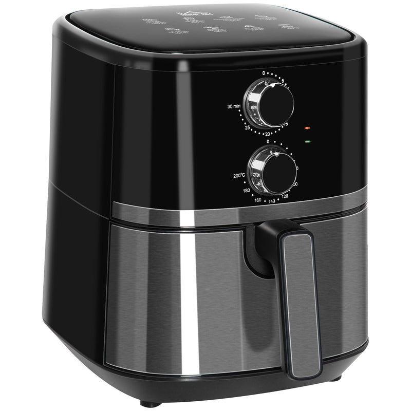 HOMCOM Air Fryer 1500W 4.5L Air Fryers Oven with Rapid Air Circulation Timer