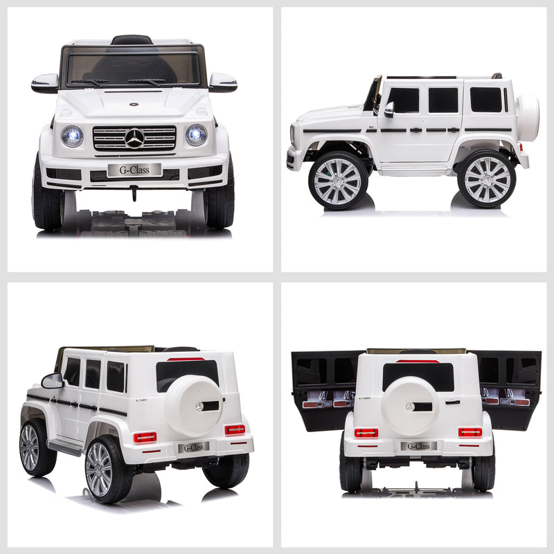 HOMCOM Kids Electric Ride on Mercedes Benz G500 12v - White