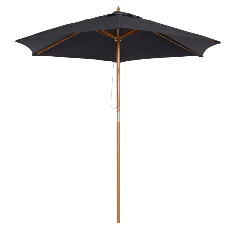 Outsunny Patio Umbrella Black