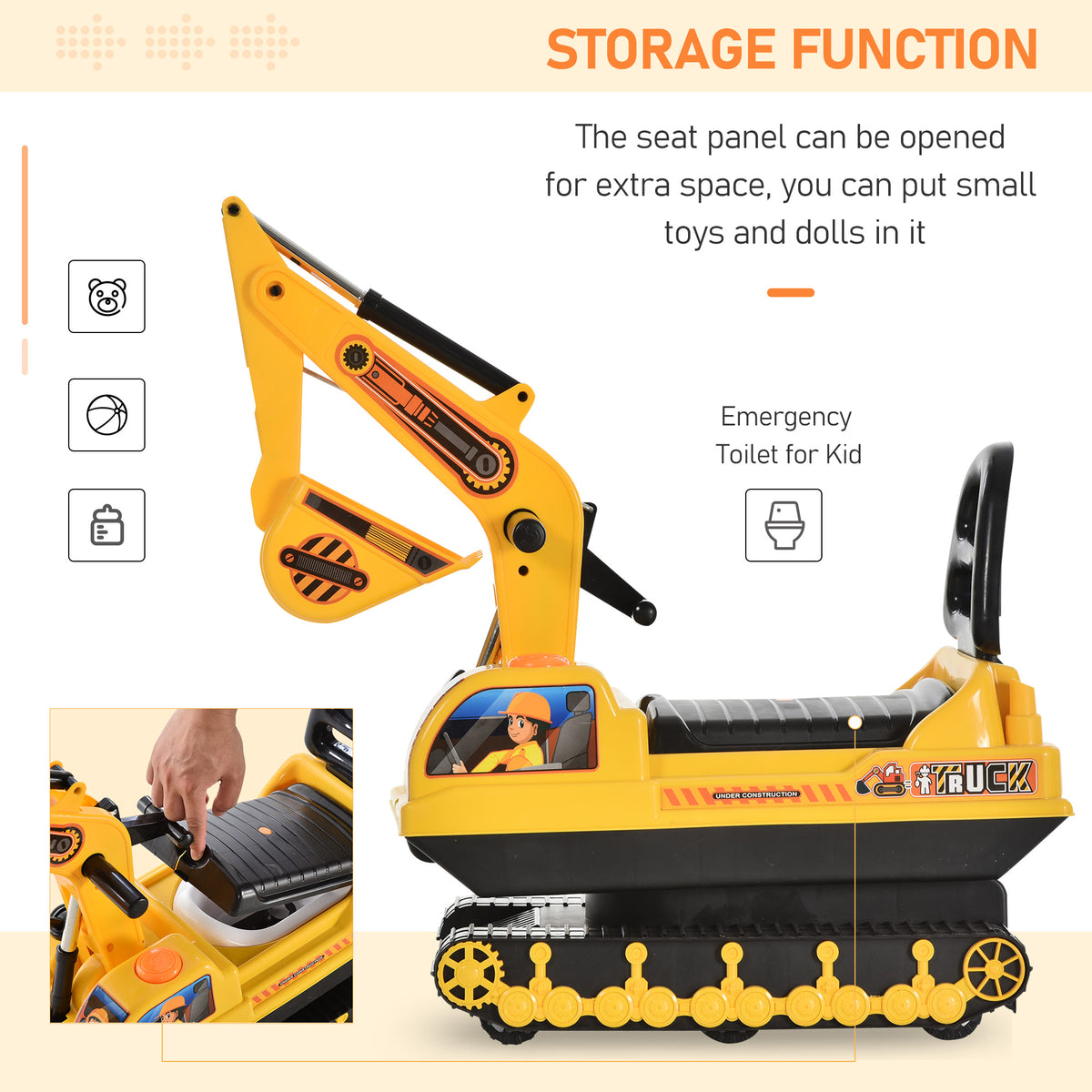 Ride on excavator digger on sale