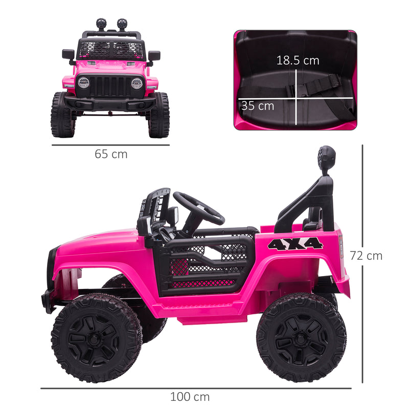 Kids Electric Ride on Car Truck Off Road 12v - Pink