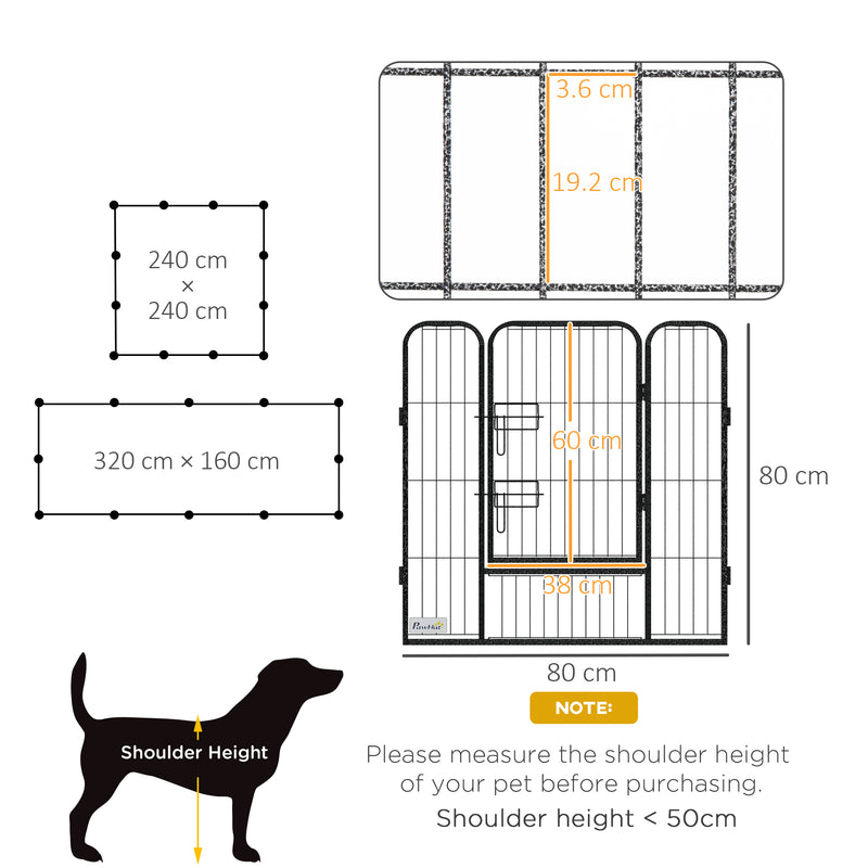 Heavy Duty Puppy Play Pen, 12 Panels Pet Exercise Pen, for Indoors, Outdoors