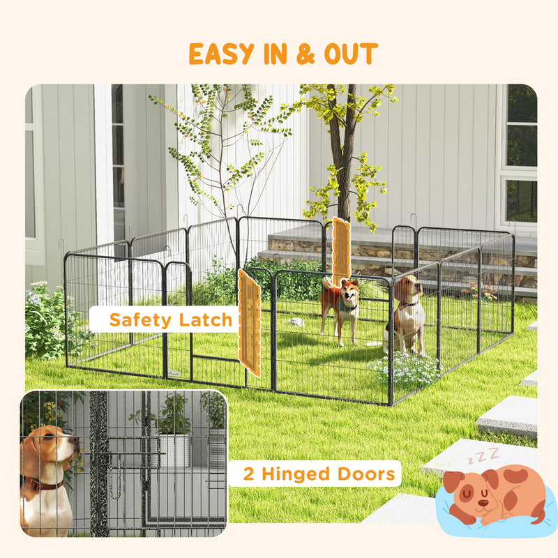 Heavy Duty Puppy Play Pen, 12 Panels Pet Exercise Pen, for Indoors, Outdoors