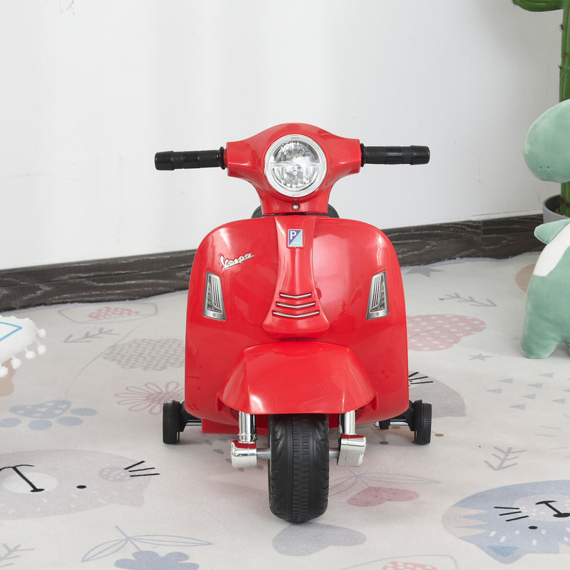 HOMCOM Kids Electric Ride on Motorcycle Trike Vespa 6v - Red