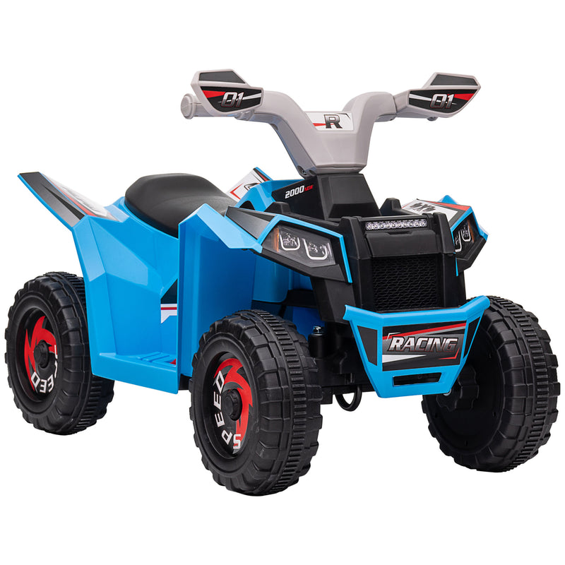 HOMCOM Electric Quad Bike, 6V Kids Ride-On ATV, for Ages 18-36 Months - Blue