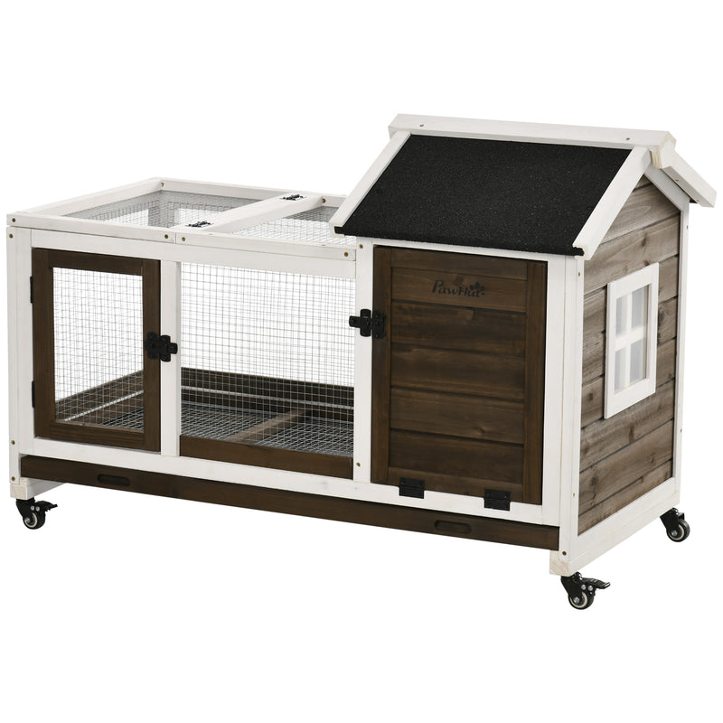 Pawhut 91 deluxe rabbit hot sale hutch