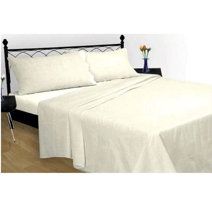 Lewis's Brushed Cotton Sheet Range - Cream