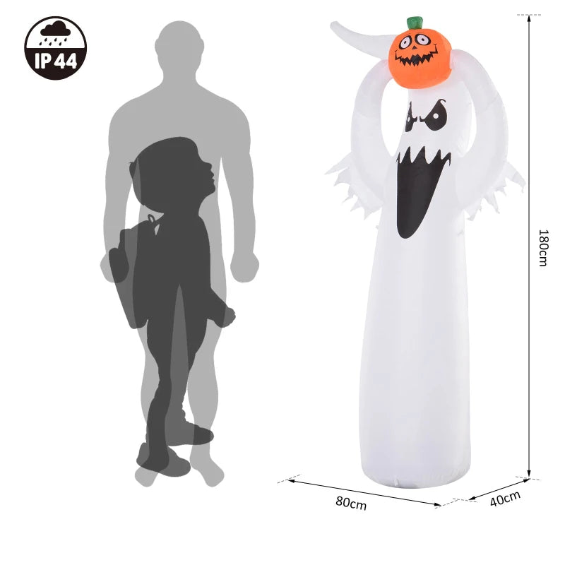 Halloween Inflatable Ghost with LED Lights 1.8m