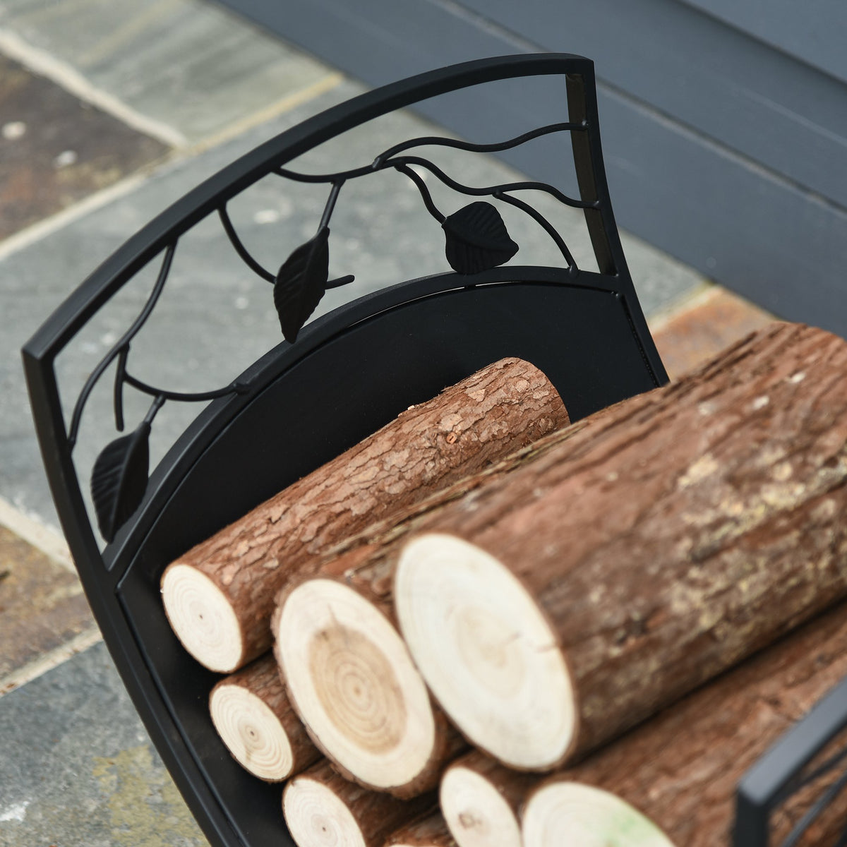 On sale Metal Mesh Foldable Firewood Log Rack Holder.