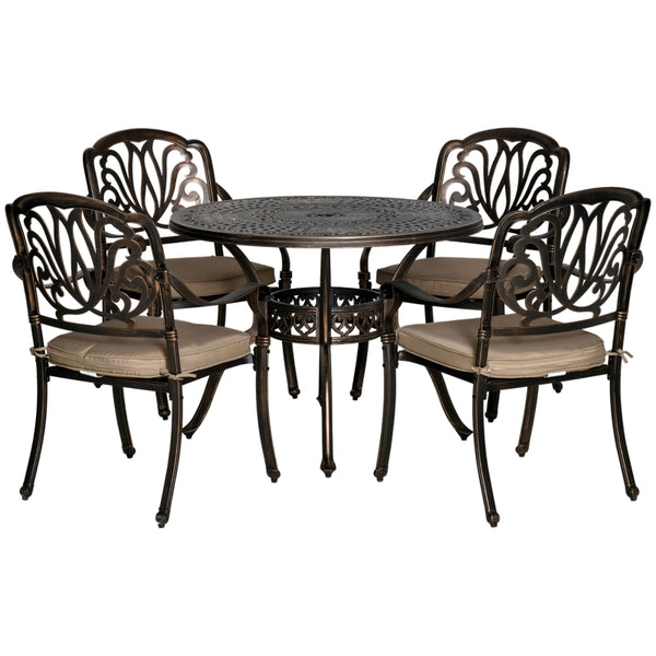 4 seater cast discount aluminium garden furniture