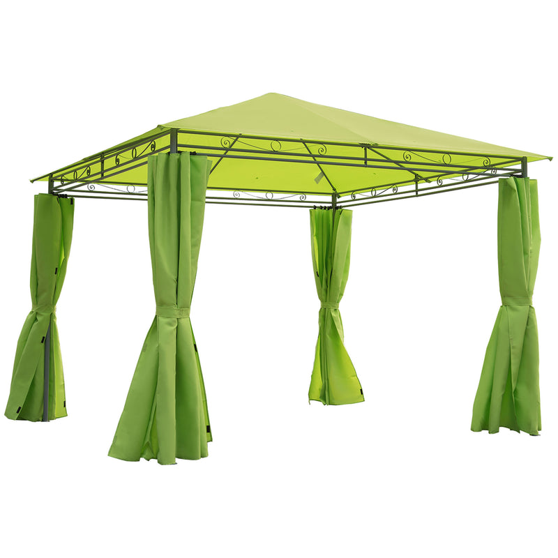 Outsunny 3x3m Garden Metal Gazebo Marquee Patio Party Tent Canopy Shelter