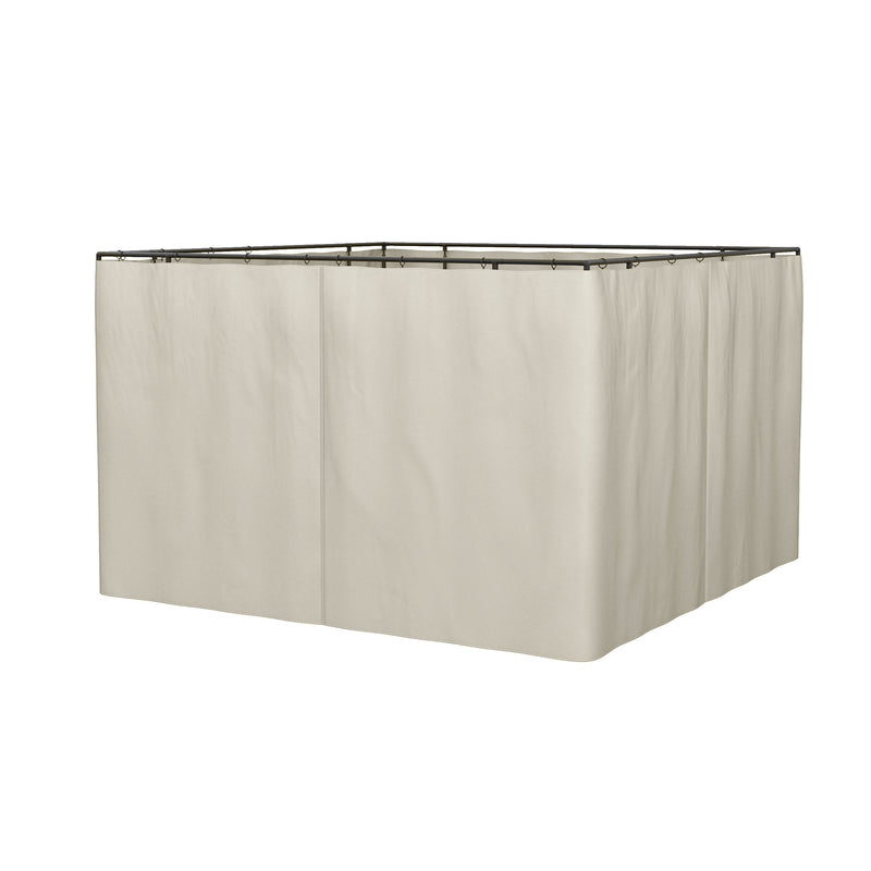 Outsunny 3 x 3(m) Universal Gazebo Replacement Sidewall Set w/ 4 Panels, Beige