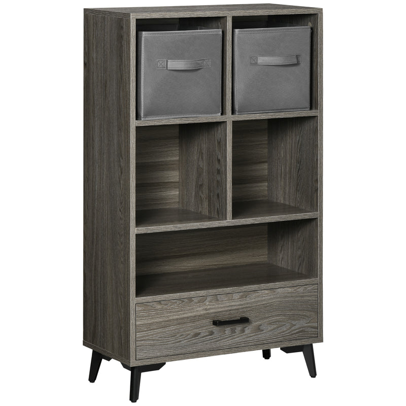 HOMCOM Freestanding Storage Cabinet, Display Shelf with Storage Drawers