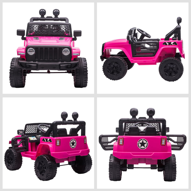 Kids Electric Ride on Car Truck Off Road 12v - Pink