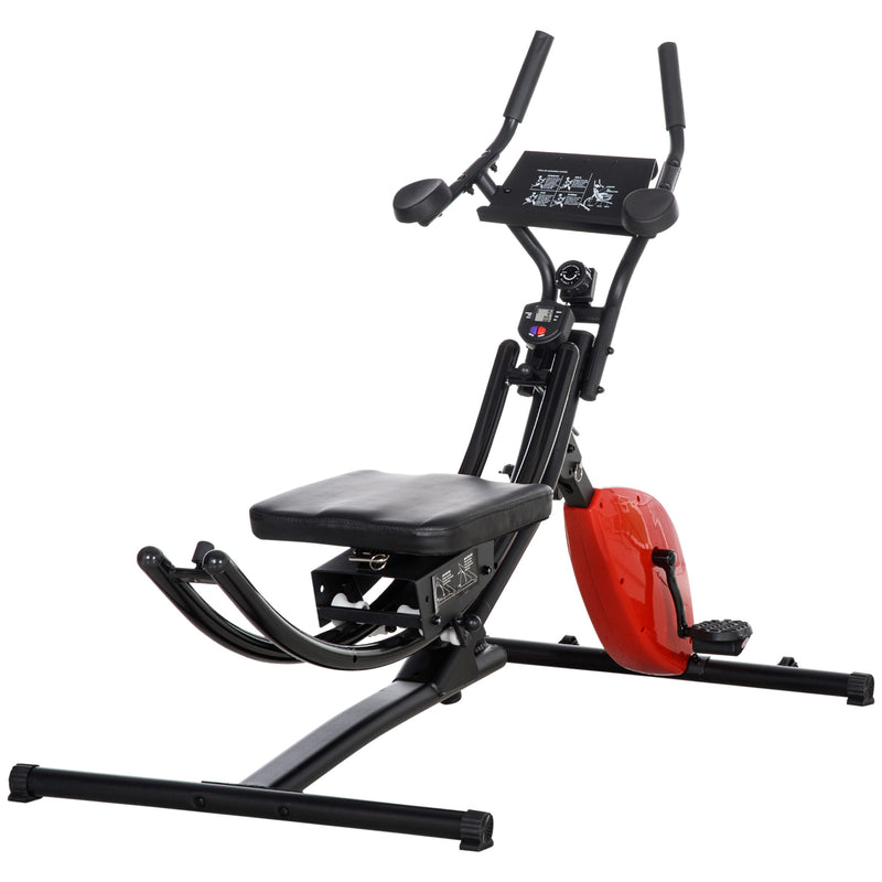 HOMCOM Abs Trainer and Exercise Bike w Adjustable Heights and Resista