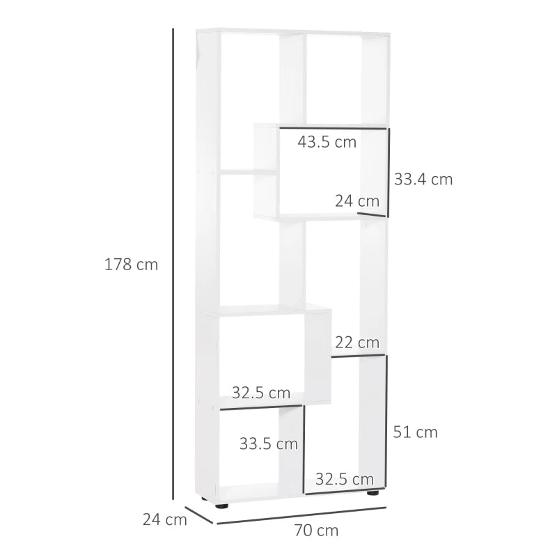 HOMCOM Tall Shelving Unit - White