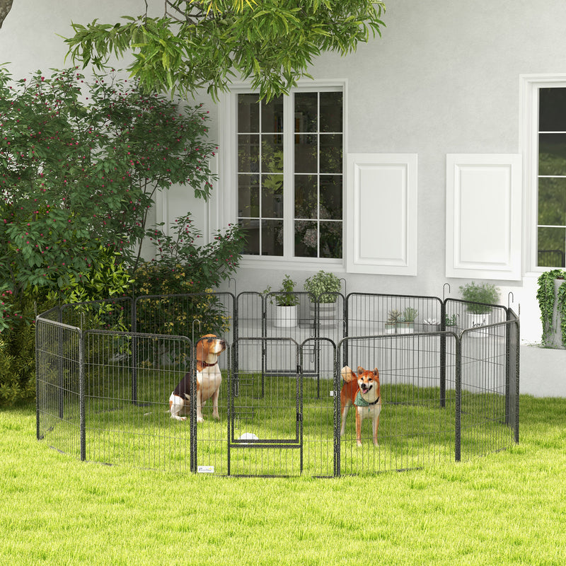 Heavy Duty Puppy Play Pen, 12 Panels Pet Exercise Pen, for Indoors, Outdoors