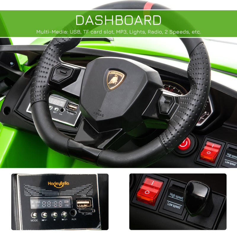 Kids Electric Ride on Lamborghini Aventador 12v - Green