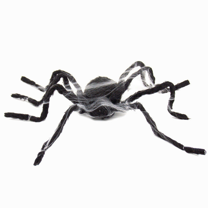 Halloween Animated Walking Spider in Web 80cm