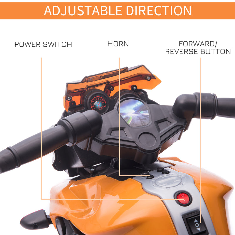 HOMCOM Kids Electric Ride On Motorcyle 6V - Orange