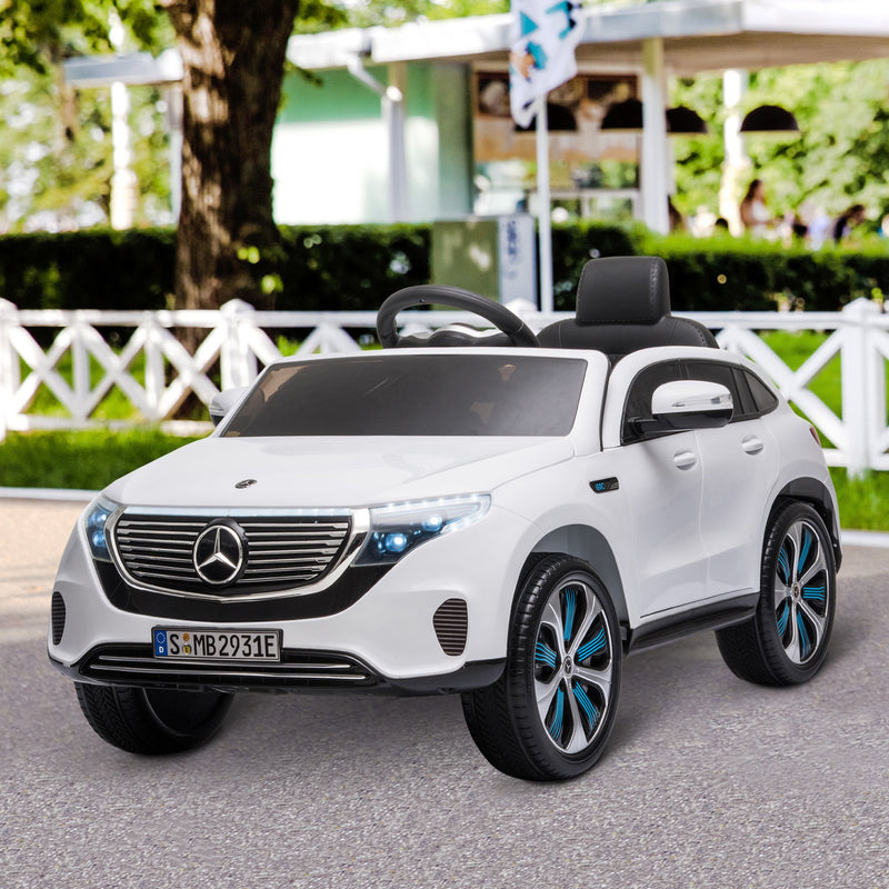 HOMCOM Kids Electric Ride on Mercedes Benz EQC400 12v - White