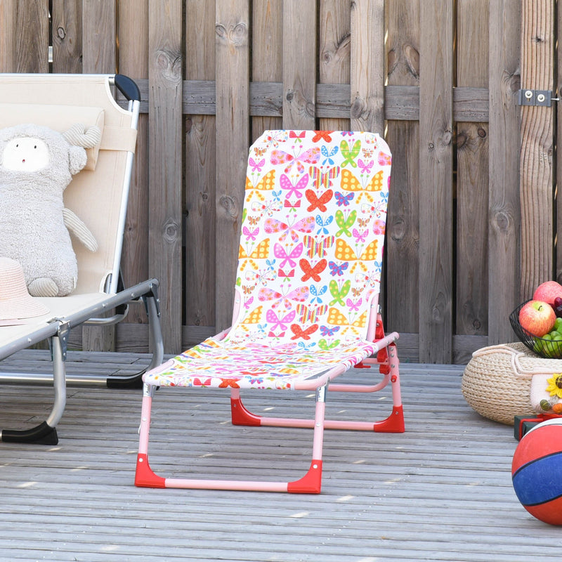 Outsunny Kids Lounger Chair- Multicoloured