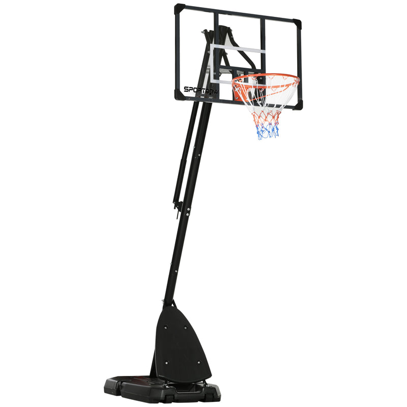 SPORTNOW Adjustable Basketball Hoop With Weighted Base, Wheels, 2.4-2.9m