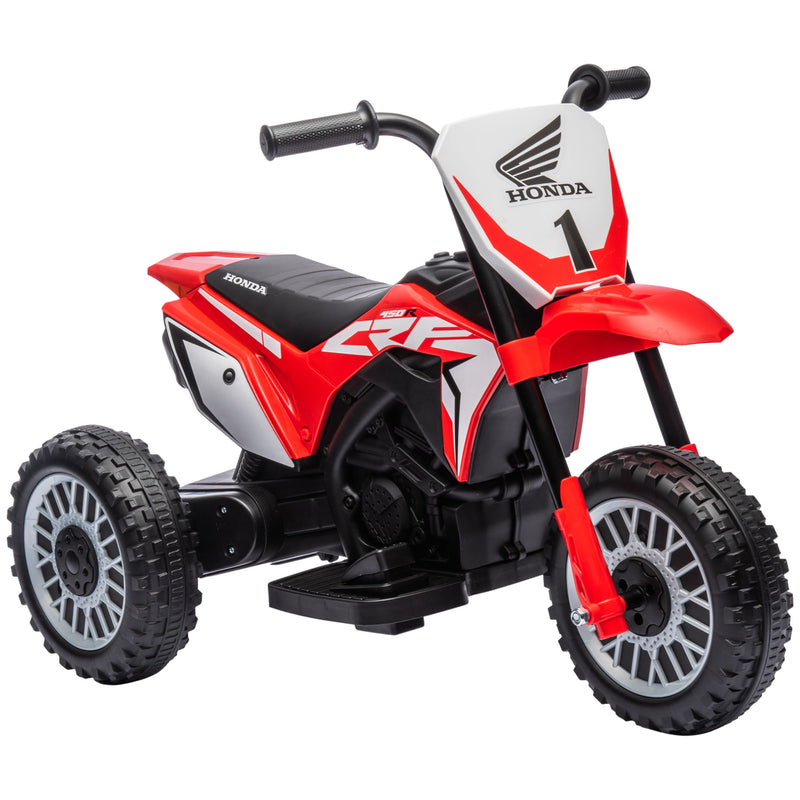 HOMCOM Honda CRF450RL Licensed 6V Kids Electric Motorbike w/ Horn - Red