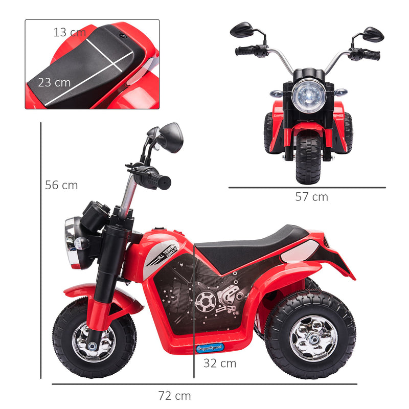 HOMCOM Kids Electric Ride On Motorcycle Bike - Red