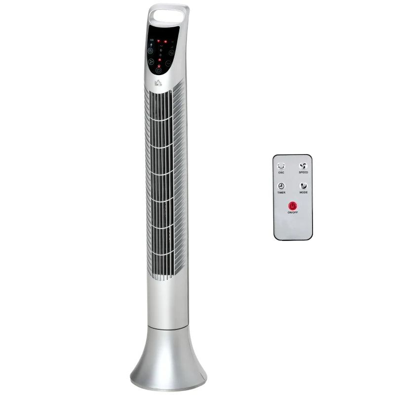 HOMCOM Tower Fan 3 Speed 91.5cm - Silver